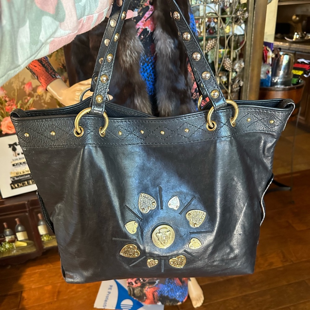 Beautiful Ex large Black Irina Babushka Leather Tote - Picture 17 of 17